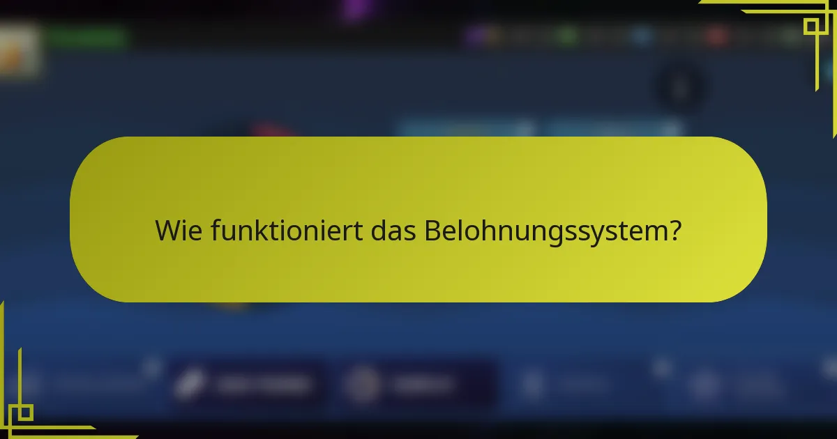 Wie funktioniert das Belohnungssystem?